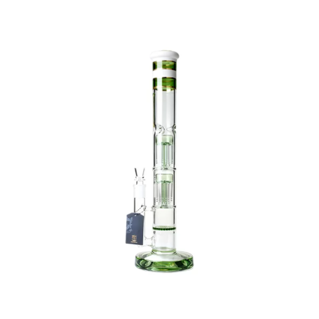 17 Inch Percolator Bong with Double 8 Arms Perks and One Honeycomb Perk and Ice Catcher
