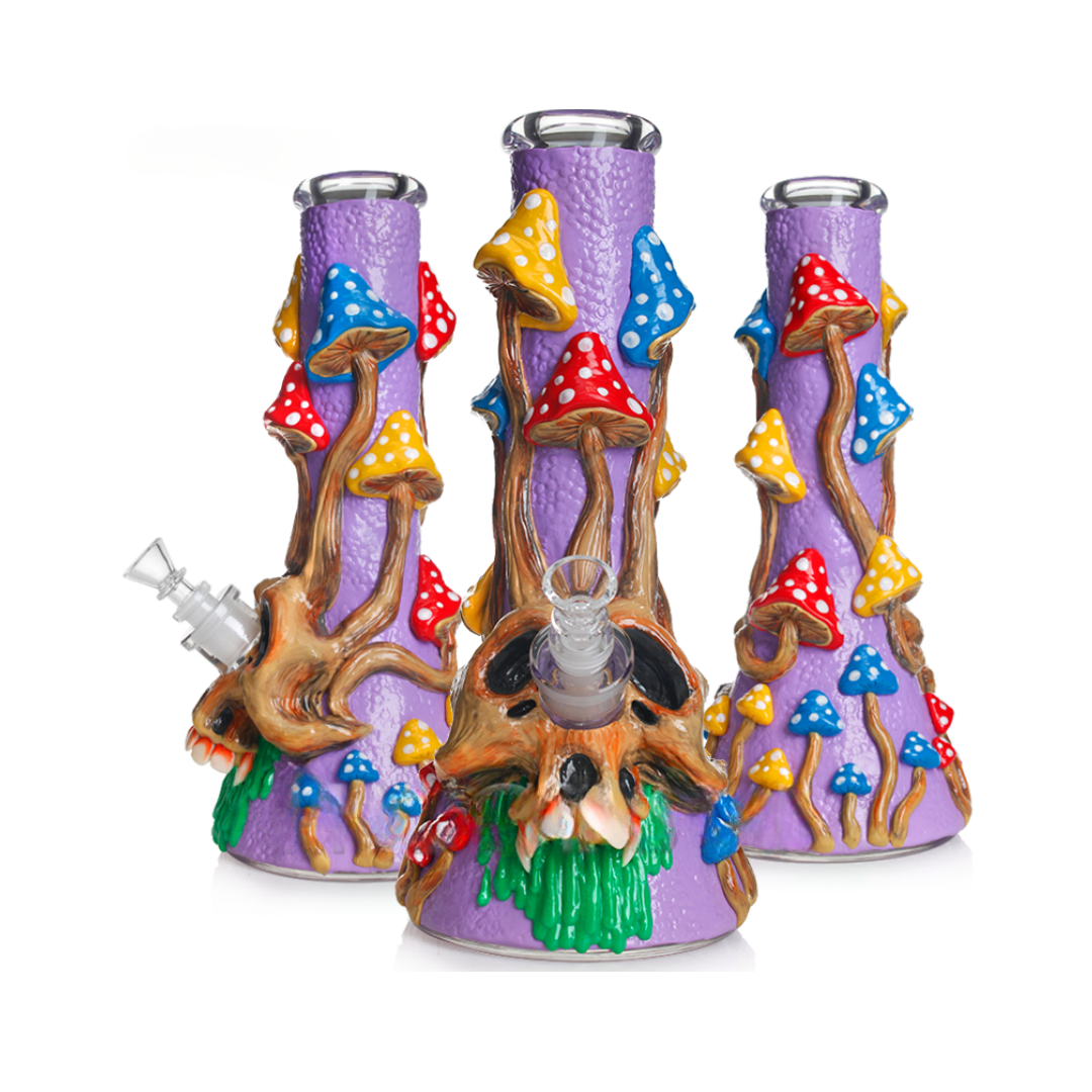 12.5in Mushroom purple beaker