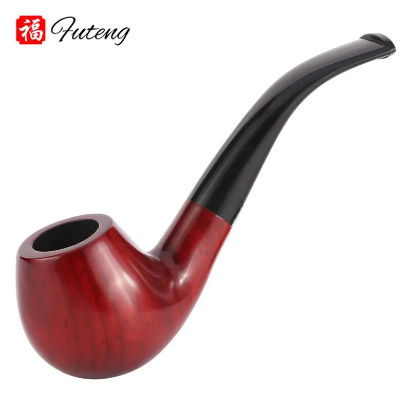 New Classic Creative Red Sandalwood Pipe Set Accessories 9MM Filter Solid Wood Dry Pipe Smoking Craft