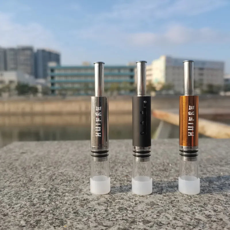 EDG Pipe Retractable Tobacco Pipe Piston Type Glass Pipe Dry Burner Smoking Products Gift for Men Herb Accessories