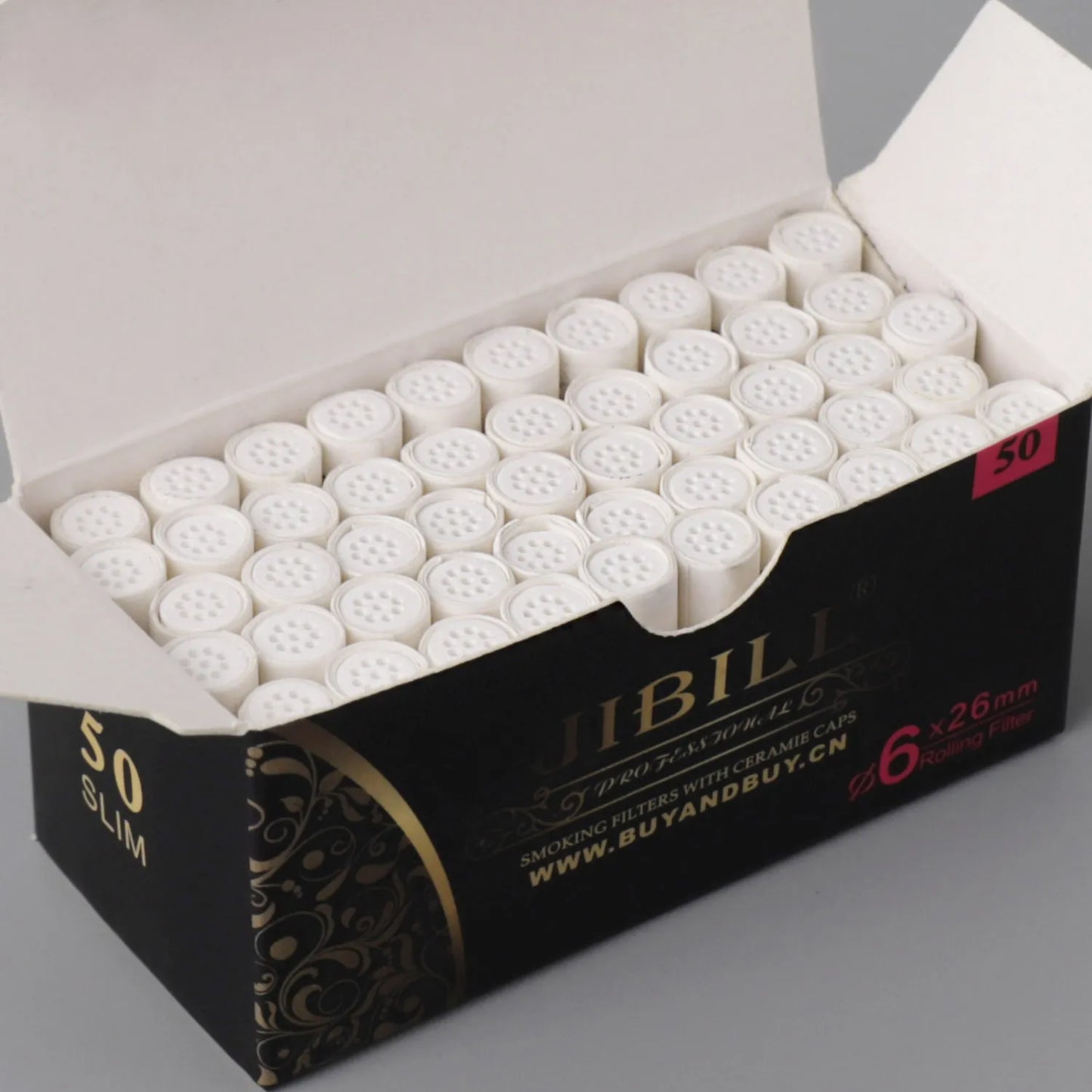 50PCS 6mm tobacco pipe filter element, 6mm / 7mm ceramic filter element，high temperature resistance , activated carbon filter