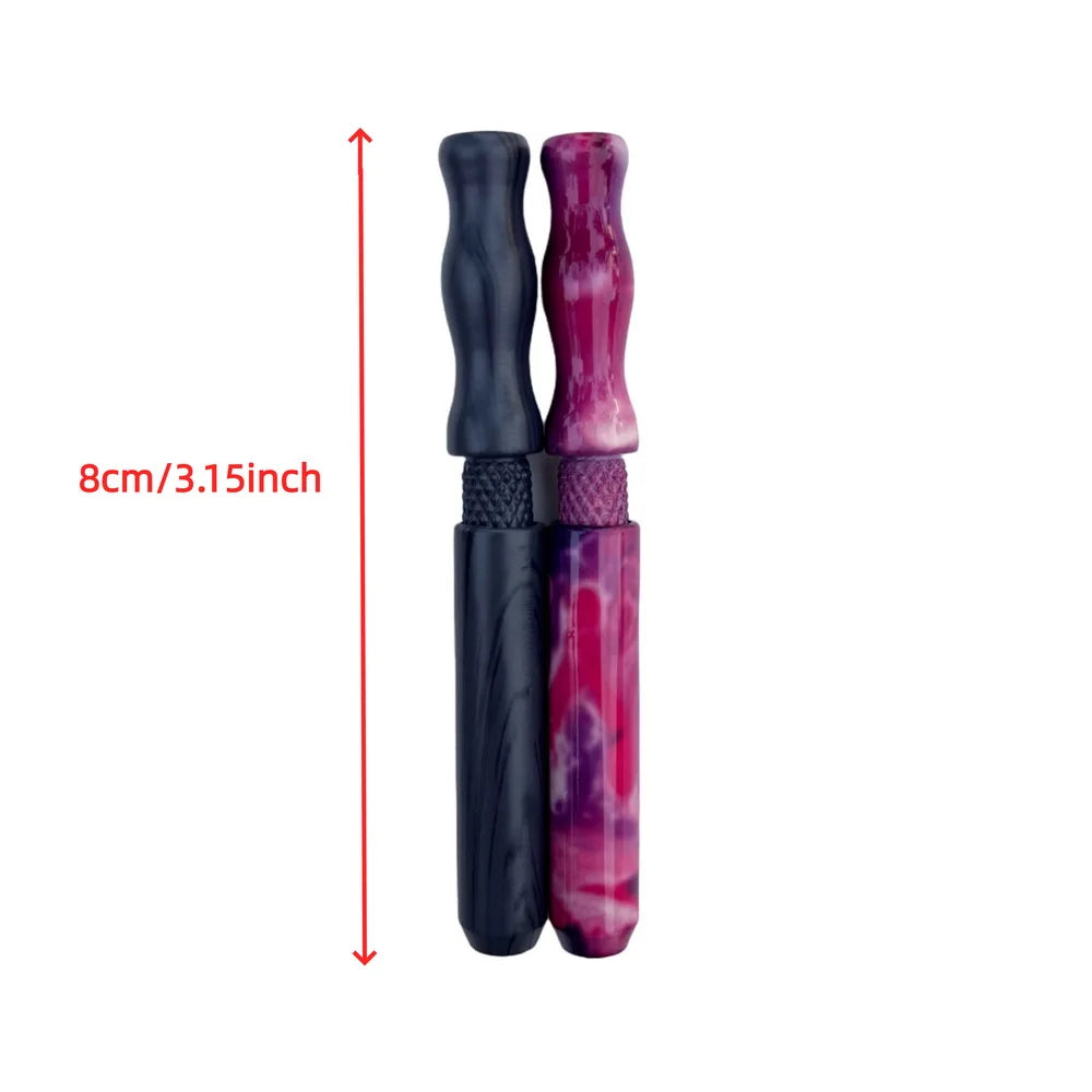 1pc Unique Printing Color Metal Tobacco Pipe with Spring and Small Cleaning Brush Smoking Pipe For Women Men Smoking Accessories