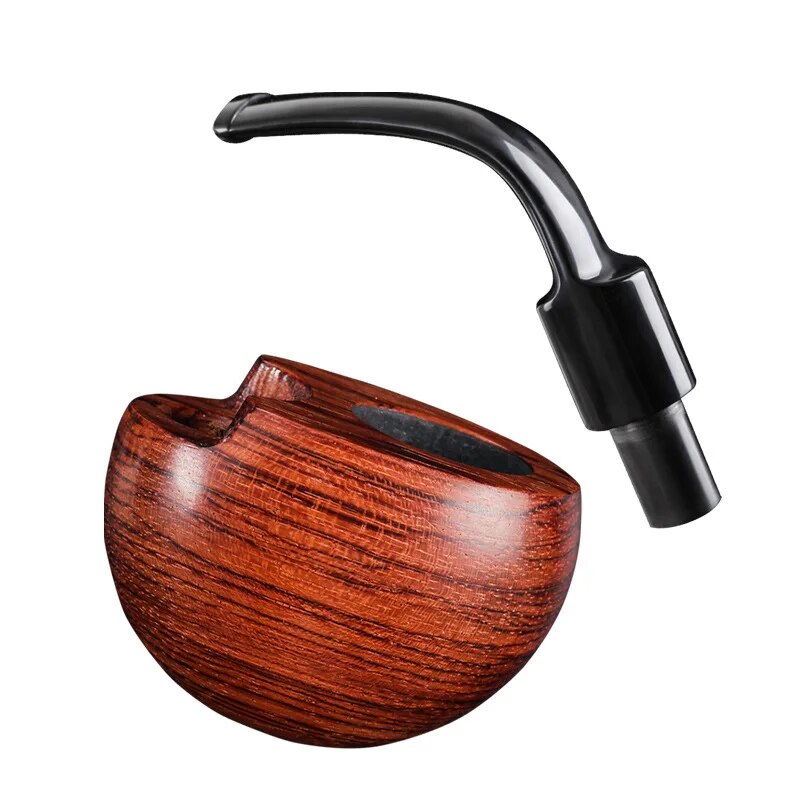 Rosewood Pocket Pipe Handmade Solid Wood Tobacco Pipe Old Fashioned Filter Pipe Accessories Dry Tobacco Accessories Smoking Tool