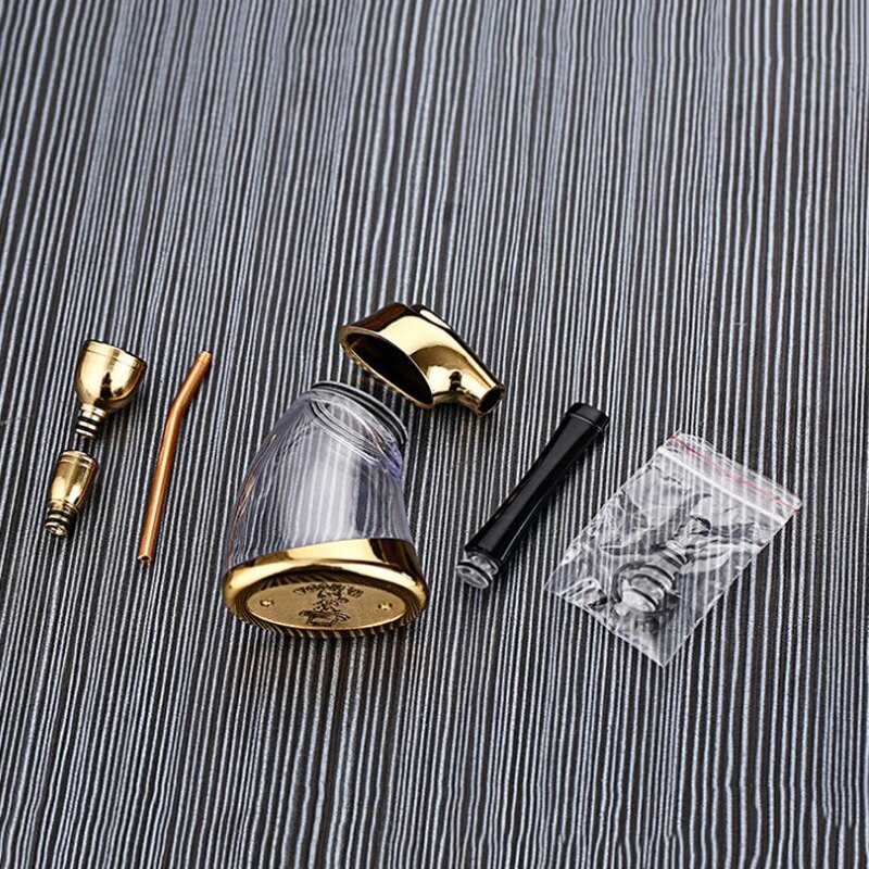 High Quality Creative Portable Water Smoking pipe with Bent Type Handmade Smoking Accessories Glass Hookah Cigarette Filter