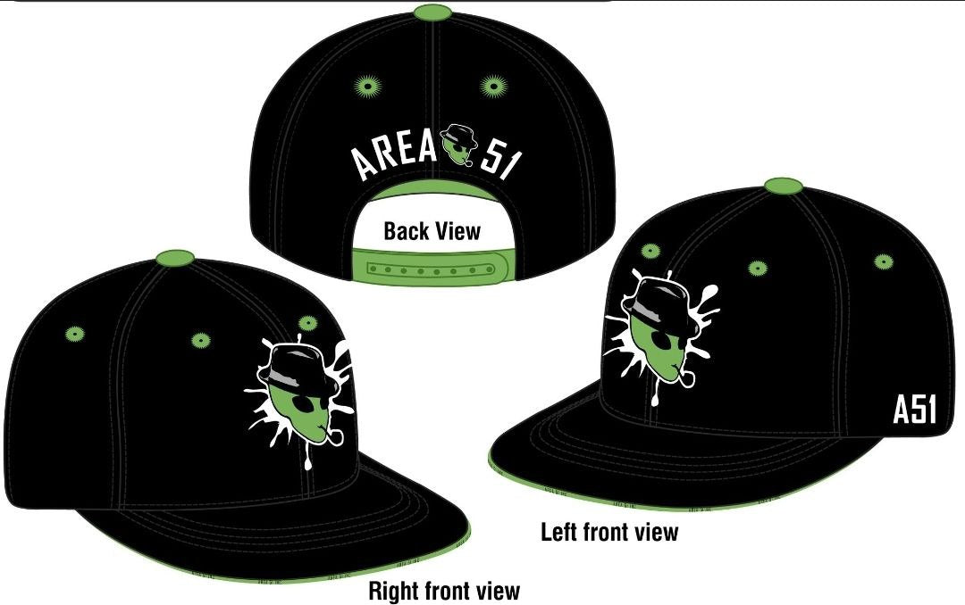 "What Happens in Area 51" - Flat bill Snapback