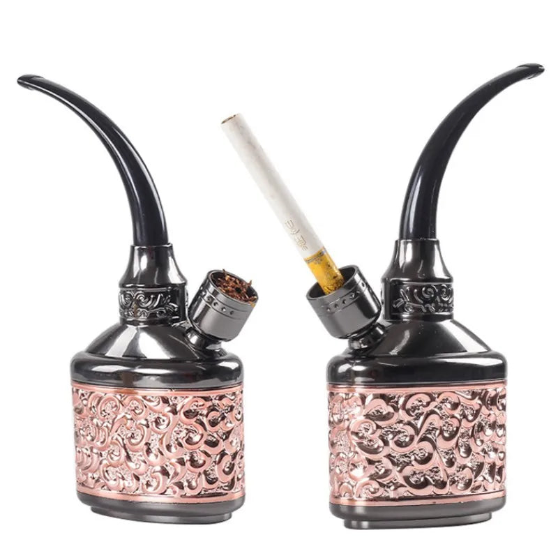 Popular Bottle Water Pipe Portable Mini Hookah Shisha Tobacco Smoking Pipes Accessories Gift of Health Metal Tube Filter