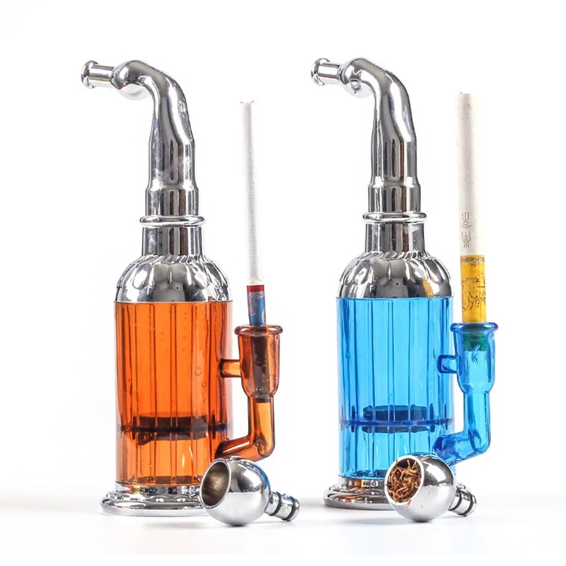 Pocket Hookah Water Filter Dual-Purpose Cigarette Tobacco Water Portable Smoking Pipe Smoking Accessories Three Colors