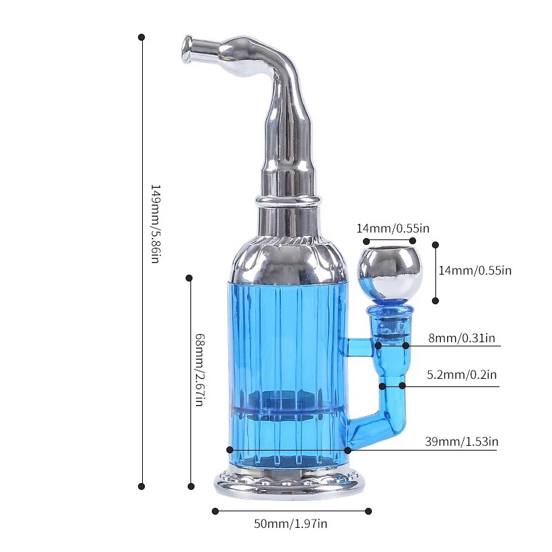 Pocket Hookah Water Filter Dual-Purpose Cigarette Tobacco Water Portable Smoking Pipe Smoking Accessories Three Colors