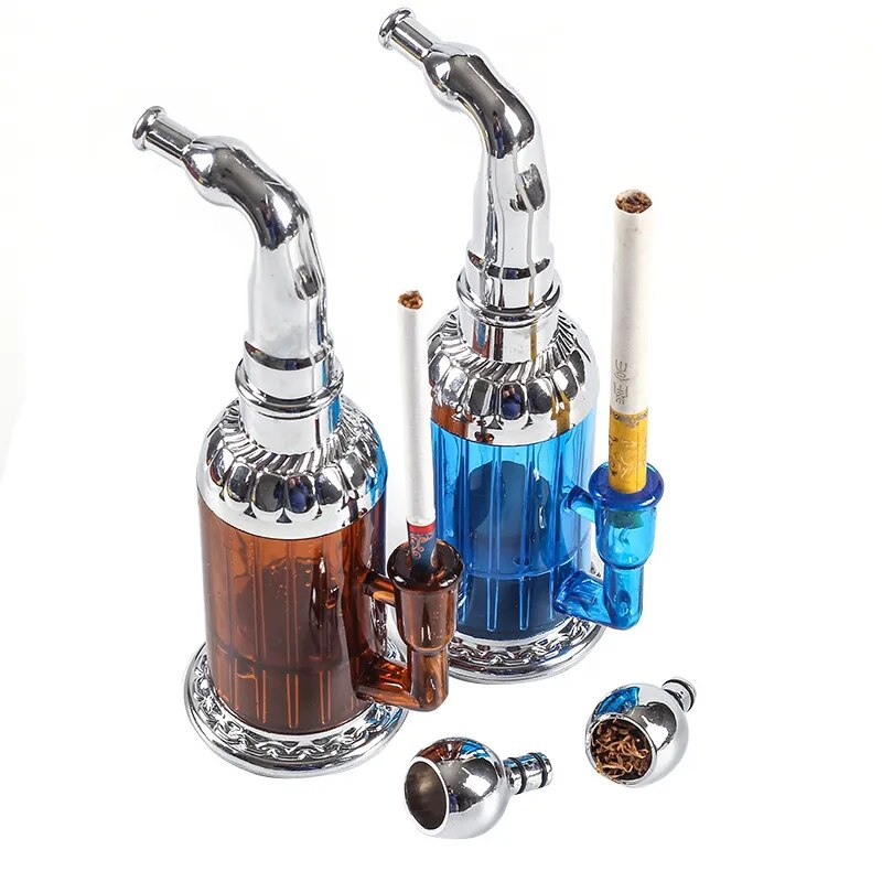 Pocket Hookah Water Filter Dual-Purpose Cigarette Tobacco Water Portable Smoking Pipe Smoking Accessories Three Colors