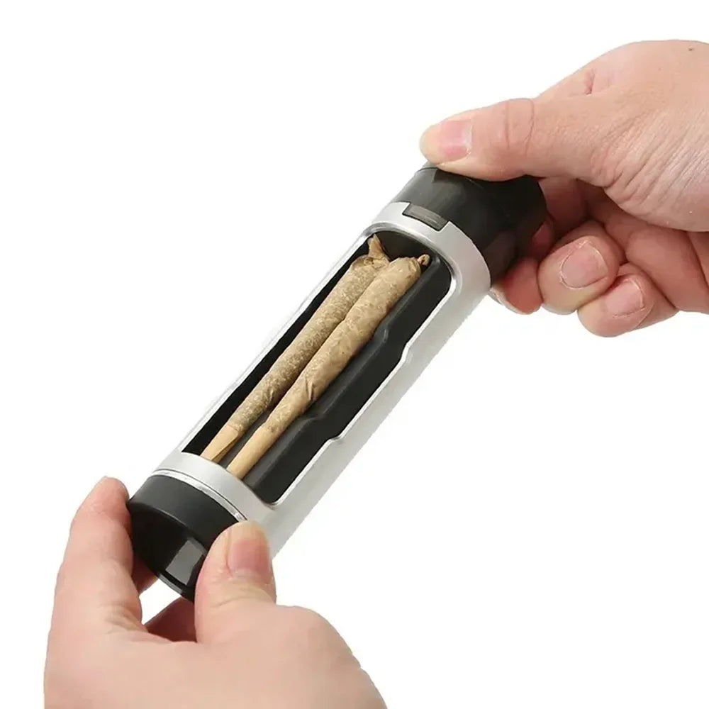 3 In 1 Portable Cigarettes Case with Filling Horn Tube Function High Quality Manual Tobacco Grinder Smoking Accessories