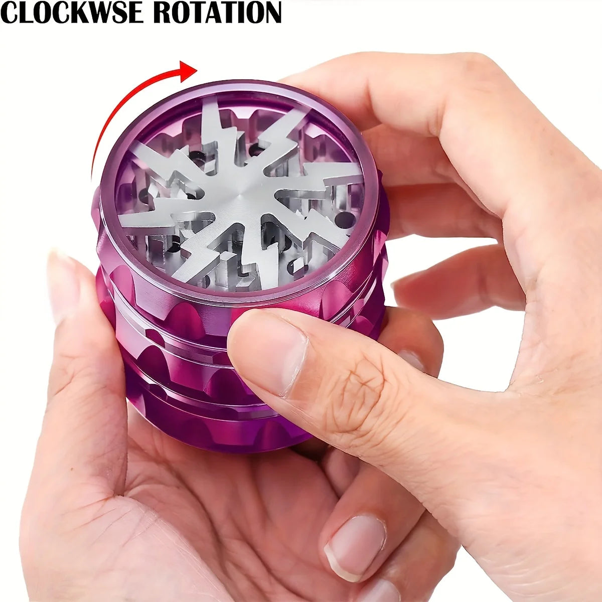 2.5inch,65mm Hand Crank Aluminium Grinder with Clear Top, Black and Green, Best Gift